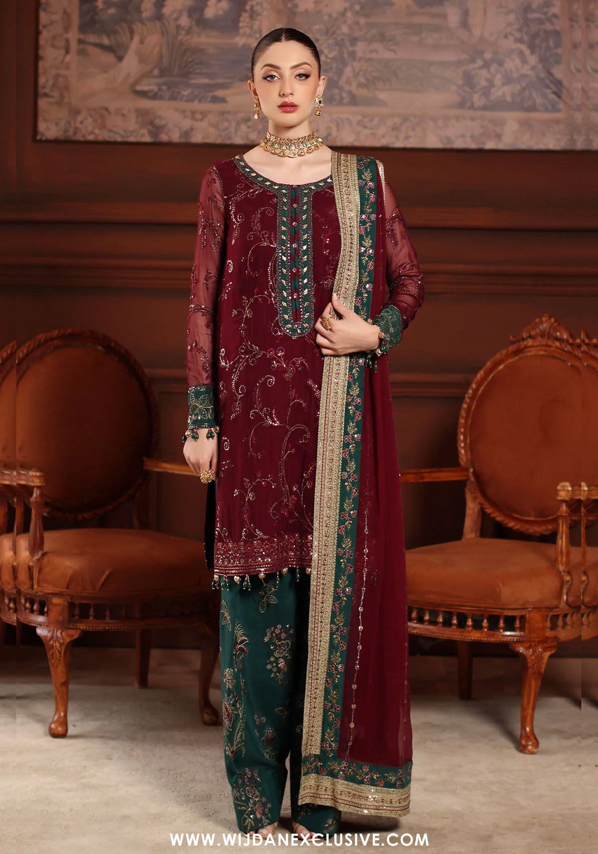 Alfaaz by Nureh | Unstitched Festive Edition - 2025 NL-90