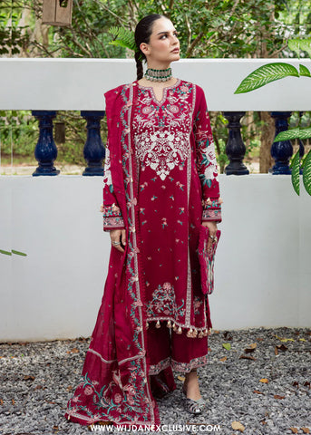 Lovella by Marjjan | Unstitched Embroidered Viscose Collection - 2025 MEV-46 A (REDDISH)