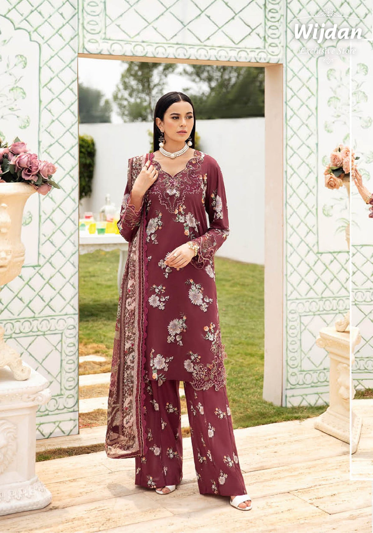 Rangrez Luxury Lawn Collection'25 Vol-06 by Ramsha N-603