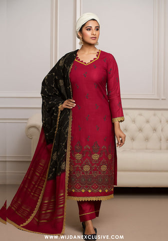 Saman Unstitched Embroidered Lawn Collection - 2025 D-03