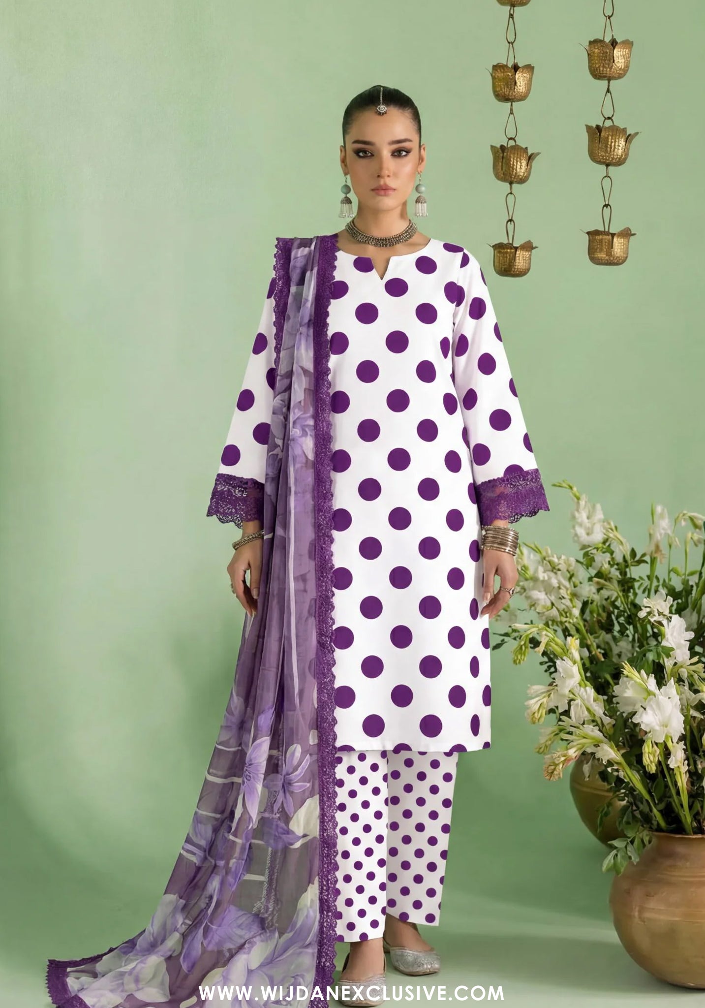 A Dots by Aalaya | Unstitched Printed Lawn Vol-02 Collection - 2026 (D-03)