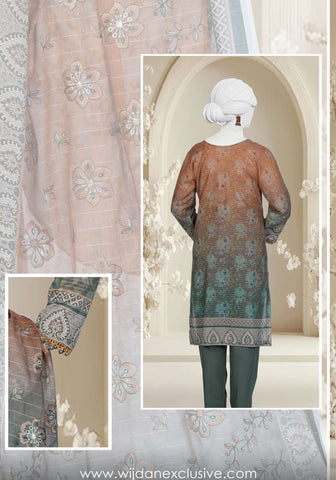 Kajal Embroidered Printed Lawn Collection'25 Vol-02 D-03