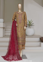 Sadabahar Mahpara Stitched Embroidered Organza Collection - 2025 Vol-17 BROWN