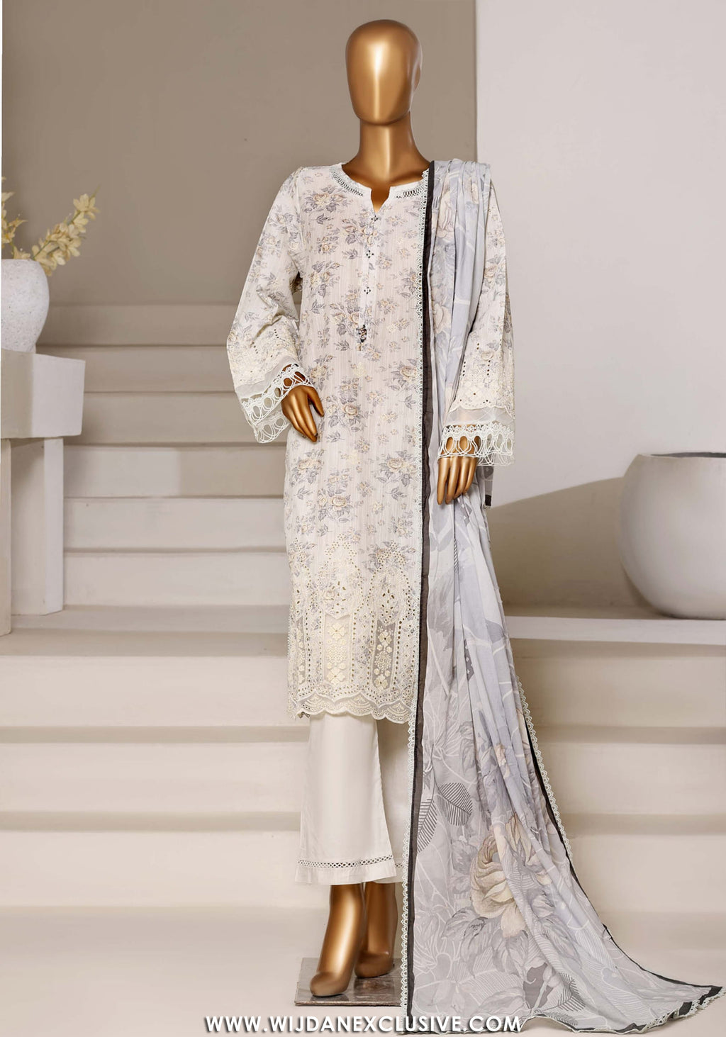 Sadabahar Stitched Laser Fusion Chikankari Vol-I Collection - 2026 SB26LF-03