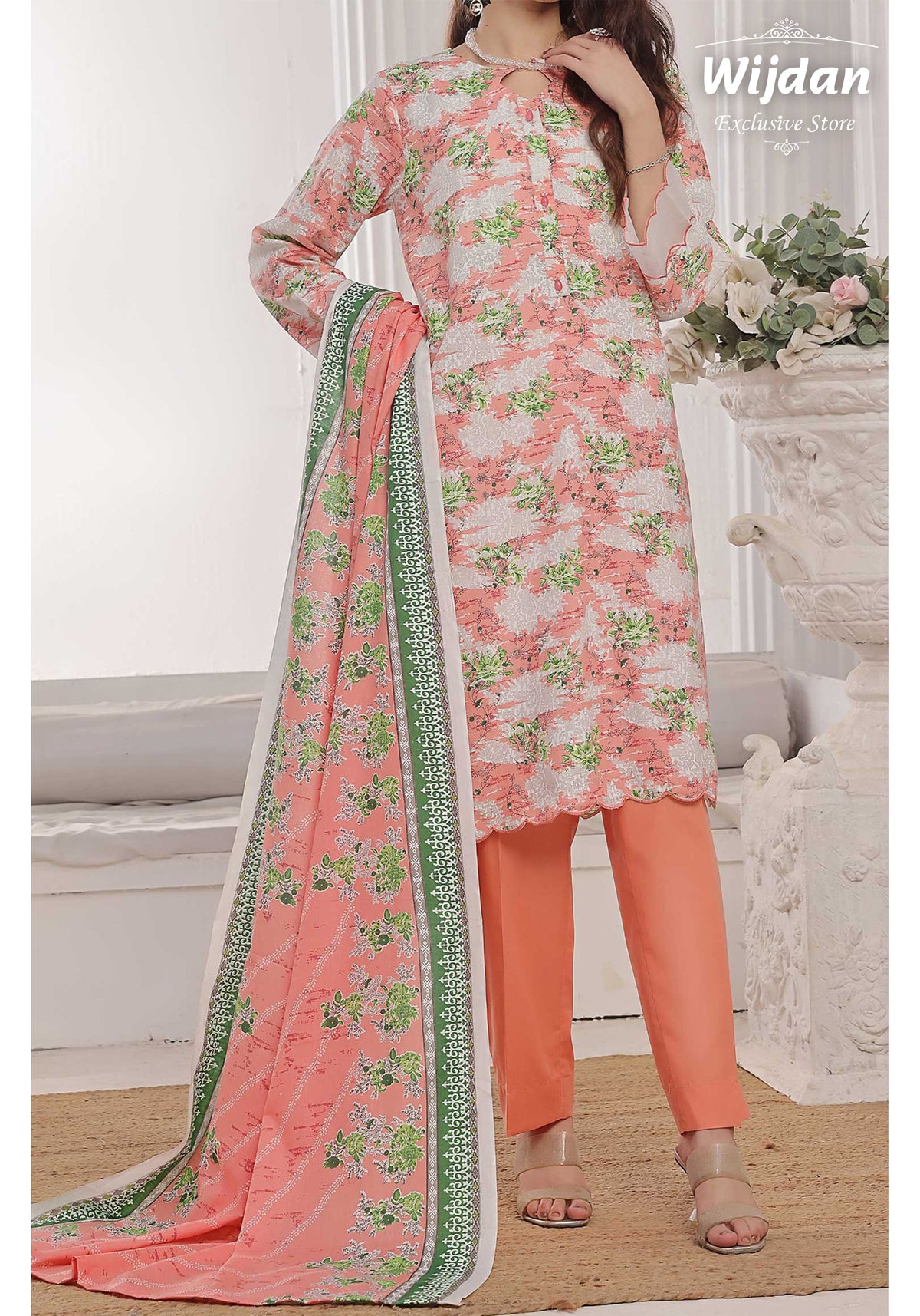 Wrinkle Free Un-Stitched Printed Collection Vol-25 by Amna Khadija D-03