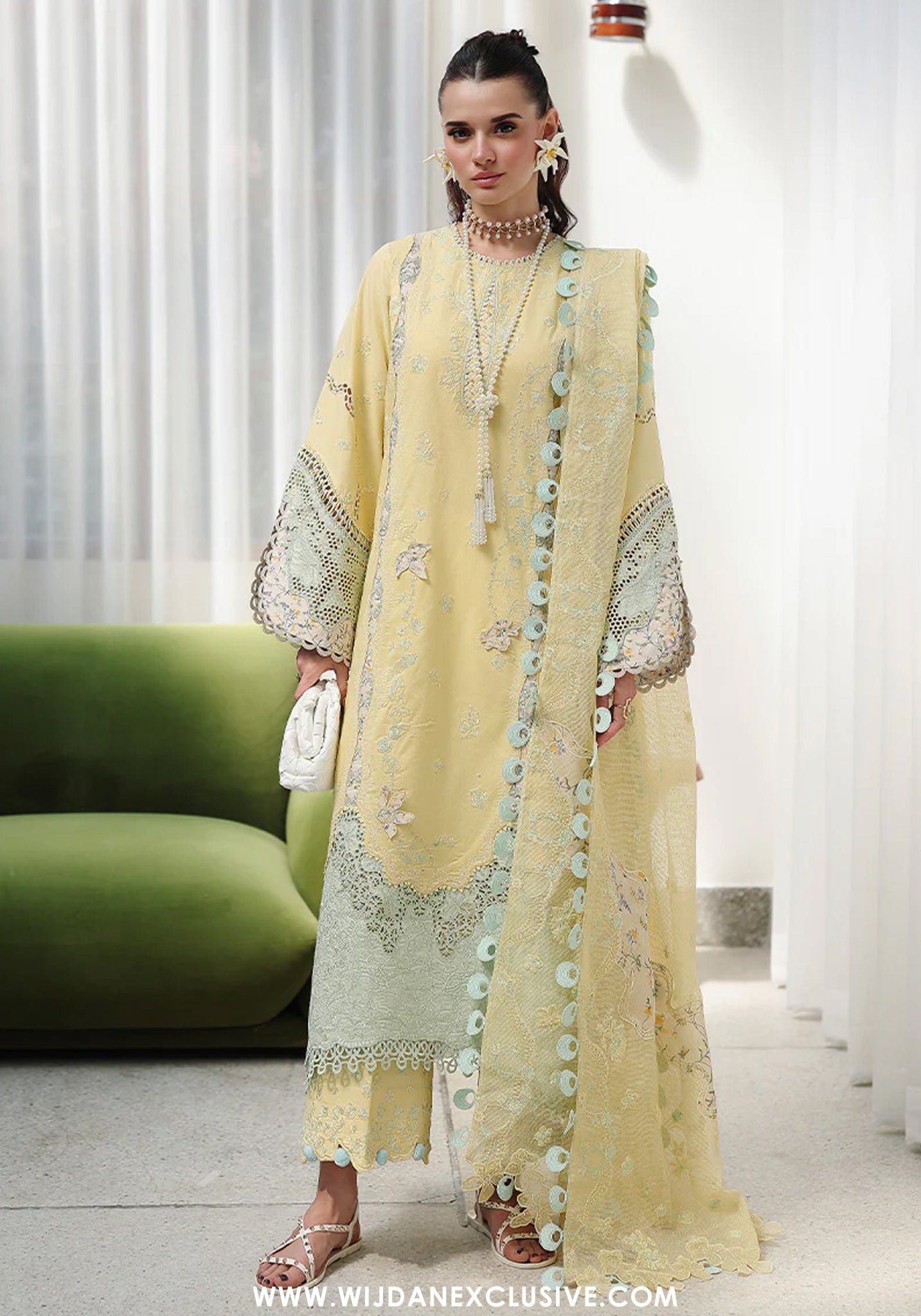 Qalamkar Unstitched Lawn Chikankari Eid Edit'26 (AYLA)