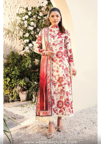 Elaheh Un-Stitched Printed Lawn'25 by M.Basics D-03