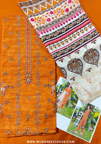 Mehak Unstitched Lawn Collection - 2025 by Wijdan ART-12
