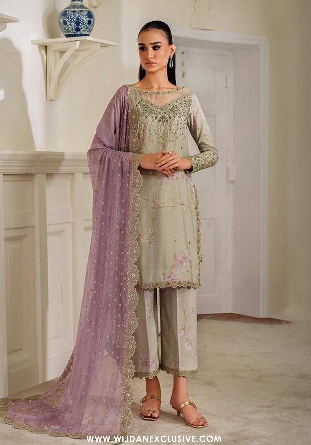La'Royale by Wijdan | Stitched Print Formal Raw Silk Collection - 2026 (D-03)