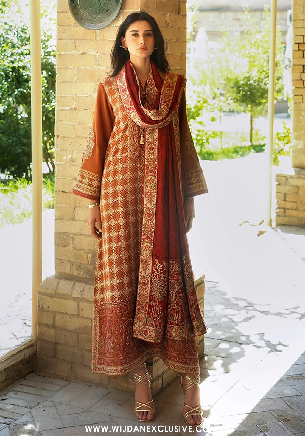 Broadway by Mushq | Unstitched Embroidered Viscose Collection'26 (RUMI SUNSET)