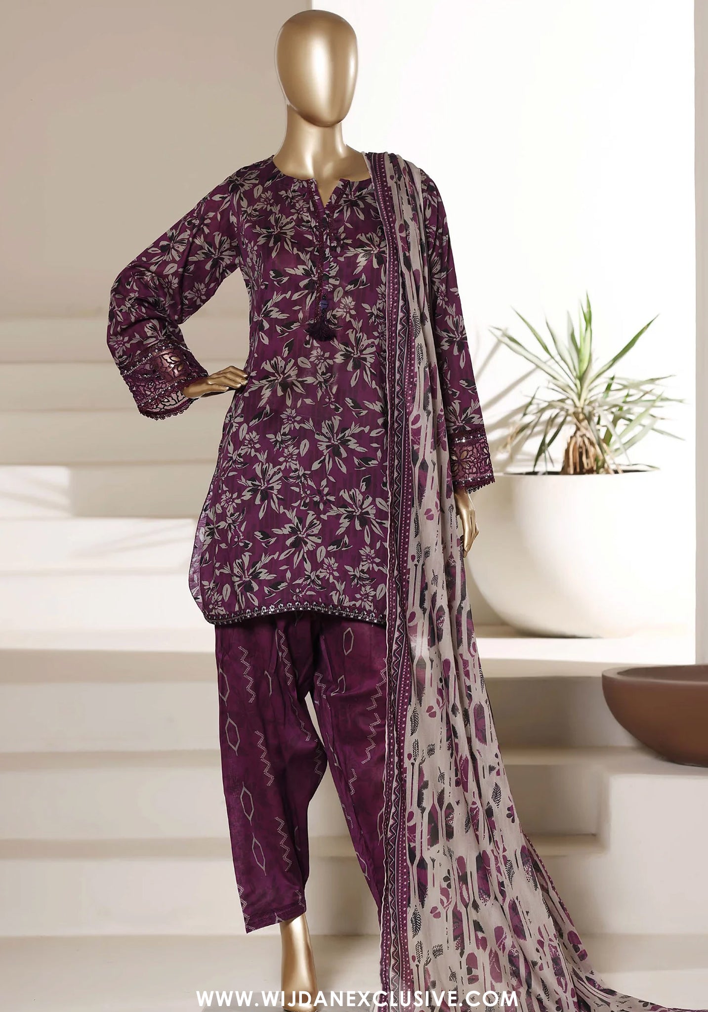 Malika by Sadabahar | Stitched With Shalwar Embroidered Collection - 2026 (D-03)