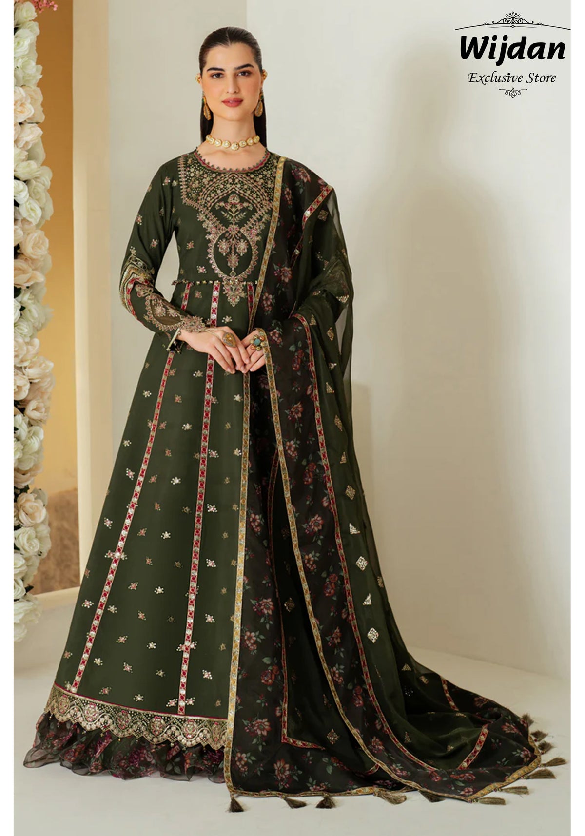 Luxe Luxury Raw Silk'24 by Alizeh D-03 Pine