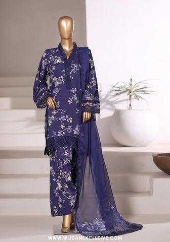 Malika by Sadabahar | Stitched Embroidered Viscose Collection - 2025 (BLUE)