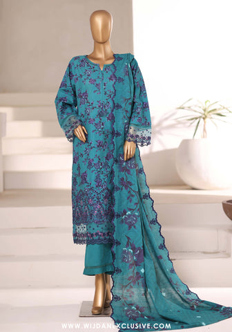 Sadabahar Signature Stitched Embroidered Khaddar Collection - 2025 (TEAL)