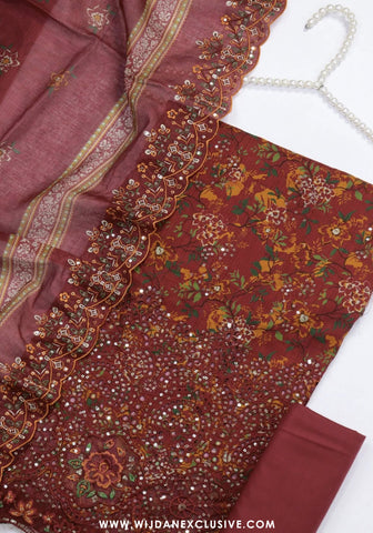 Bin Saeed Unstitched Embroidered Cambric Collection - 2025 D-03