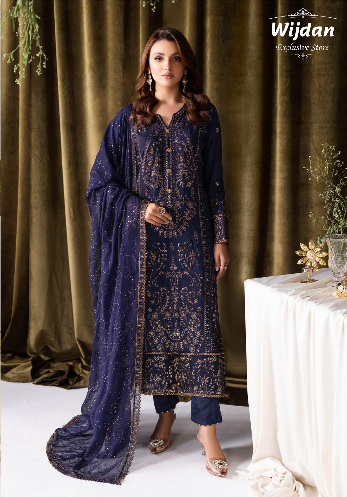 Aangan Luxury Raw Silk Collection'24 Vol-01 by Ramsha AA-103