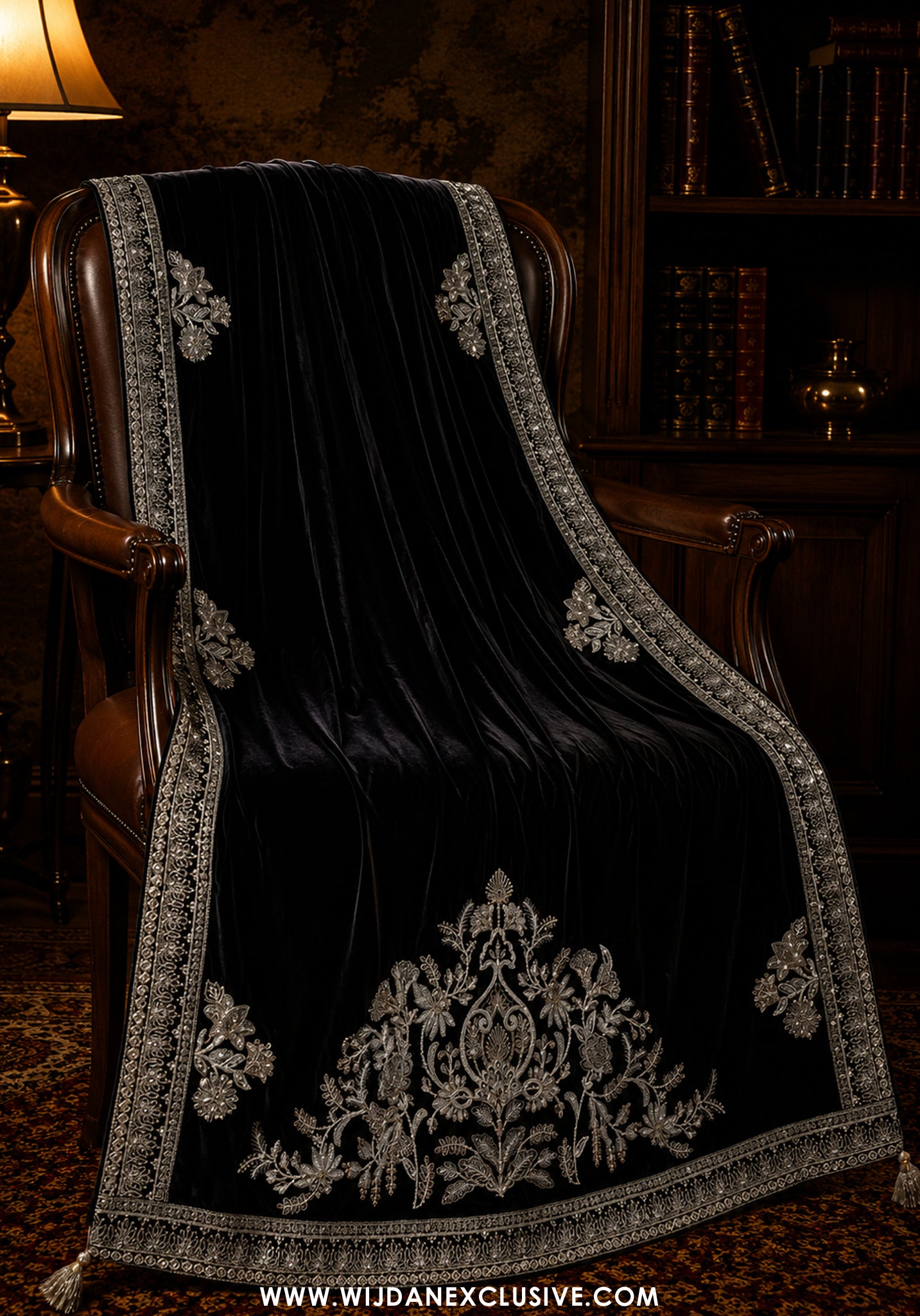 Mehfil-e-Noor Velvet Embroidered Women's Shawl Collection - 2026 (D-03)
