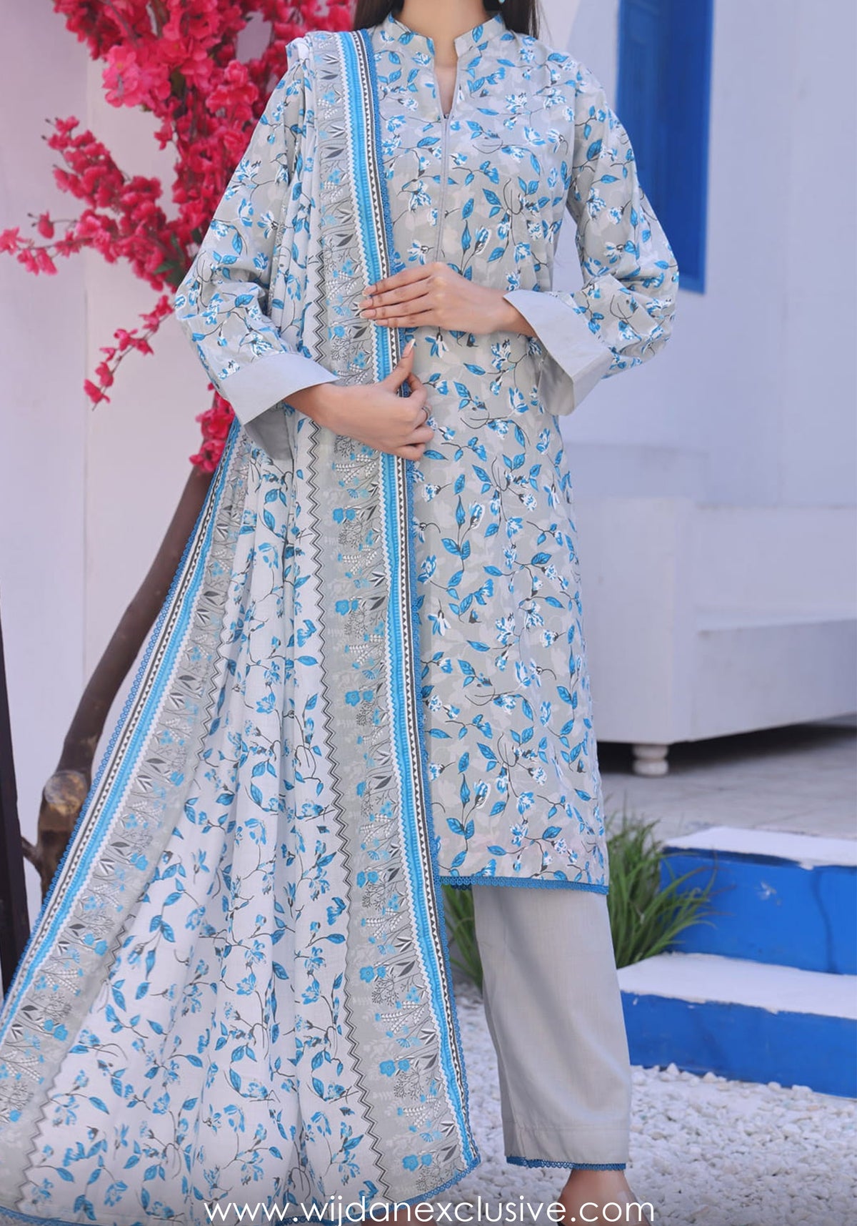 Wrinkle Free Un-Stitched Printed Collection Vol-26 by Amna Khadija D-03