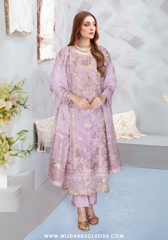 Ramsha Unstitched Embroidered Organza Collection - 2025 WB-421