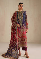 Baroque Unstitched Embroidered Chiffon Silk Collection - 2026 (UF-4369)