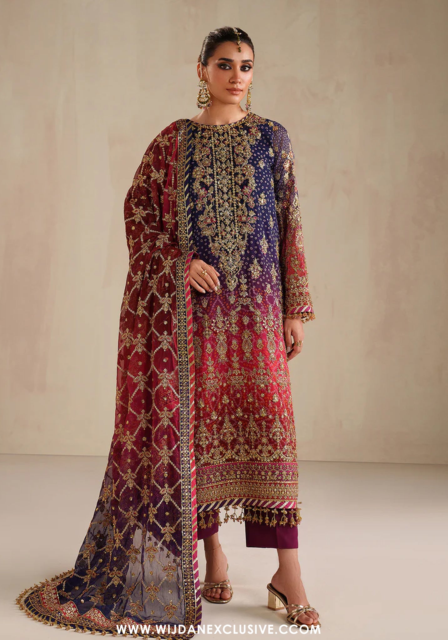 Baroque Unstitched Embroidered Chiffon Silk Collection UF-4369