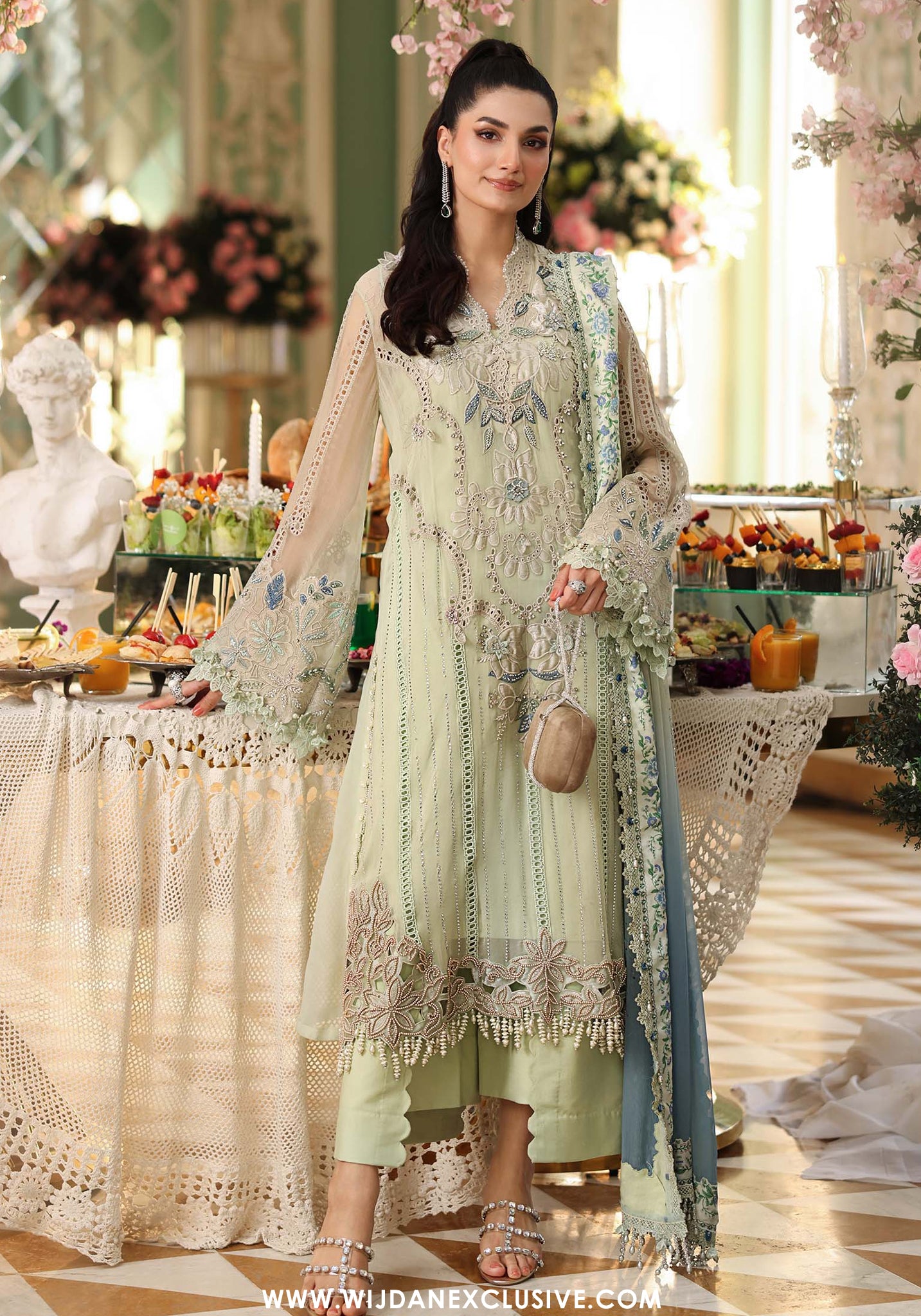 Tea Affair by Maria.B | Unstitched Formal Embroidered Chiffon Collection - 2026 (D-05)