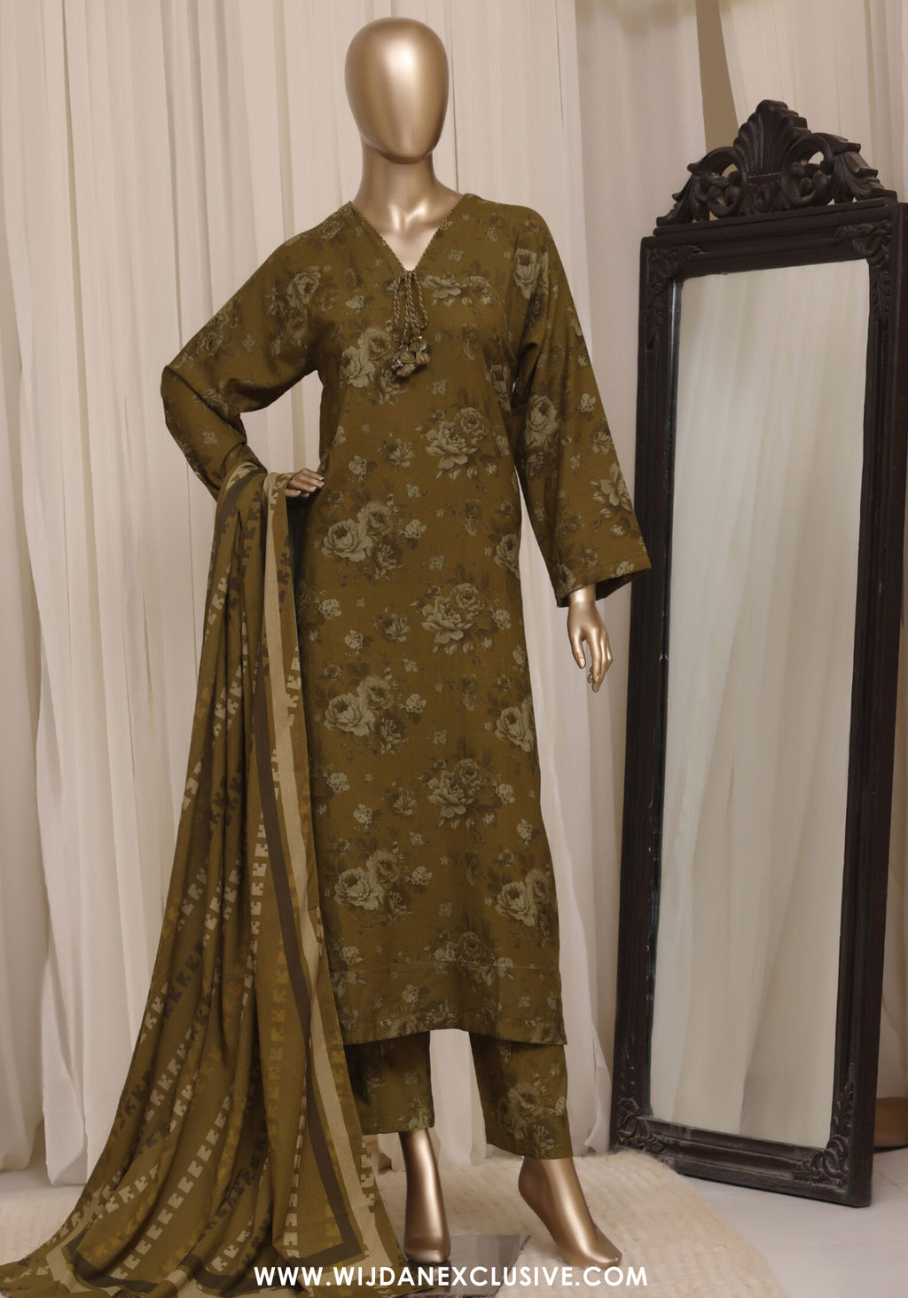 Sadabahar Dhanak Stitched Printed With Shawl Collection - 2026 (D-03)