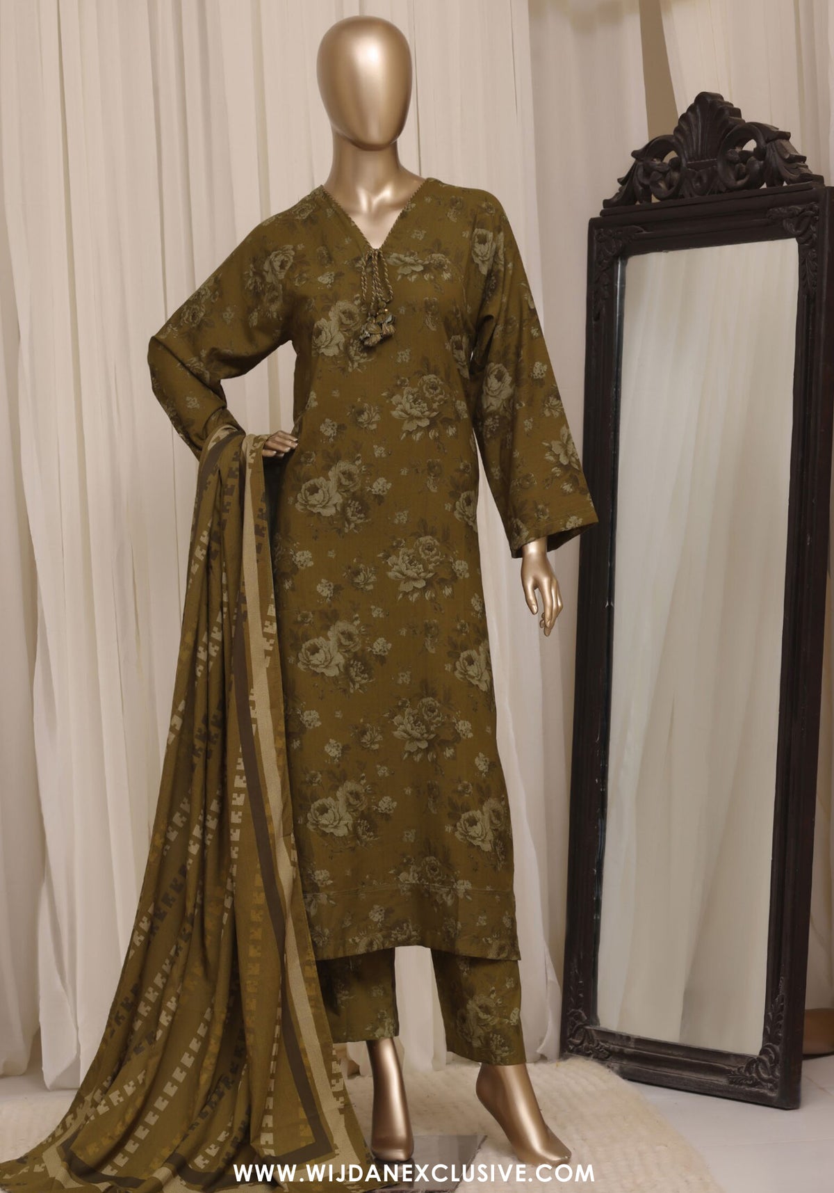 Sadabahar Dhanak Stitched Printed With Shawl Collection - 2026 (D-03)