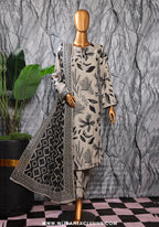 HZ Linen Wintry Unstitched 3PC Printed Collection - 2025 LWP-1315