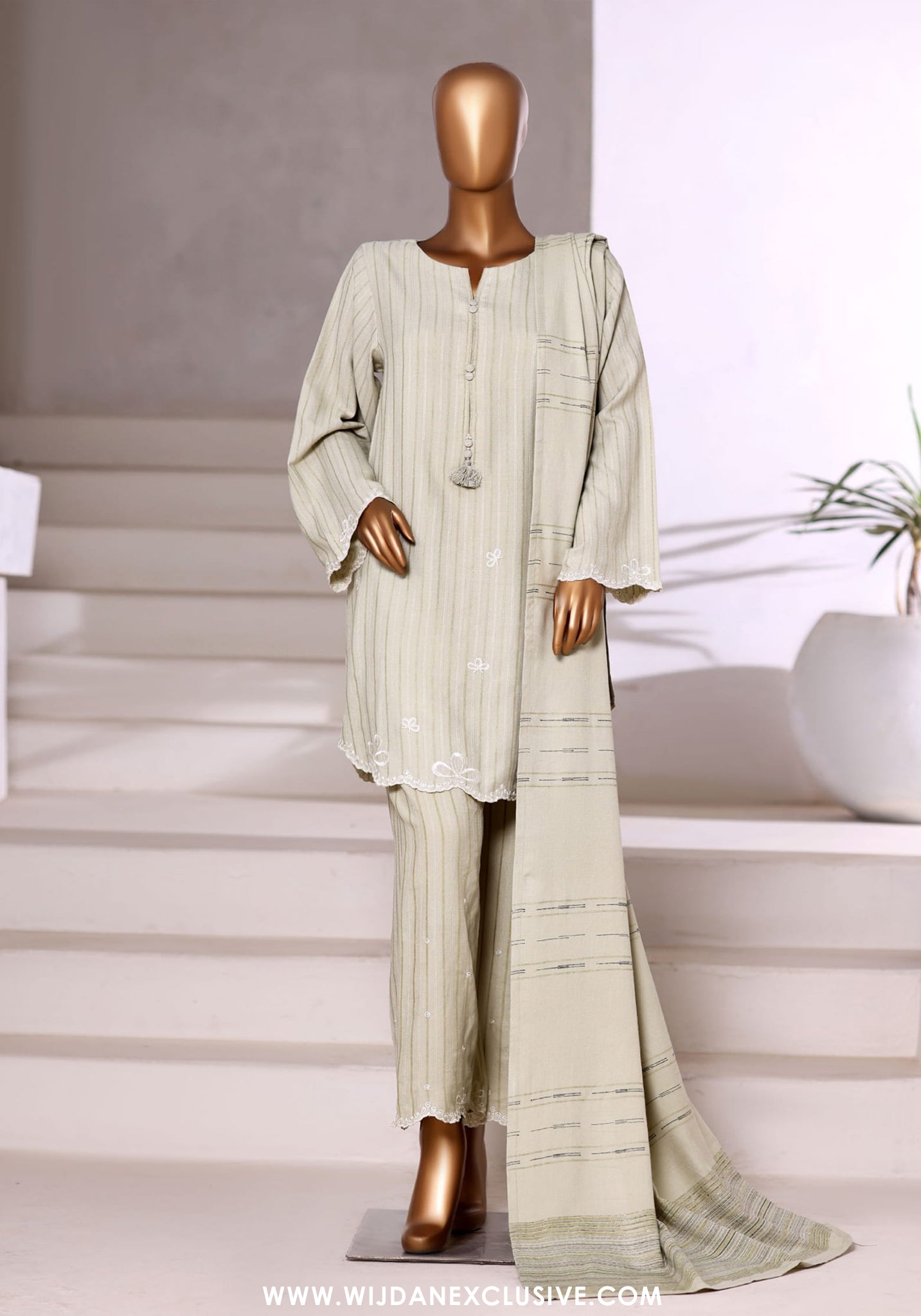 Vybe by Sadabahar | Stitched 3PC Dhanak Co-Ords Collection - 2025 (PISTA)