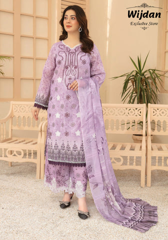 Plazo Digital Printed Bana Doria Lawn Collection'25 by Abisha D-03