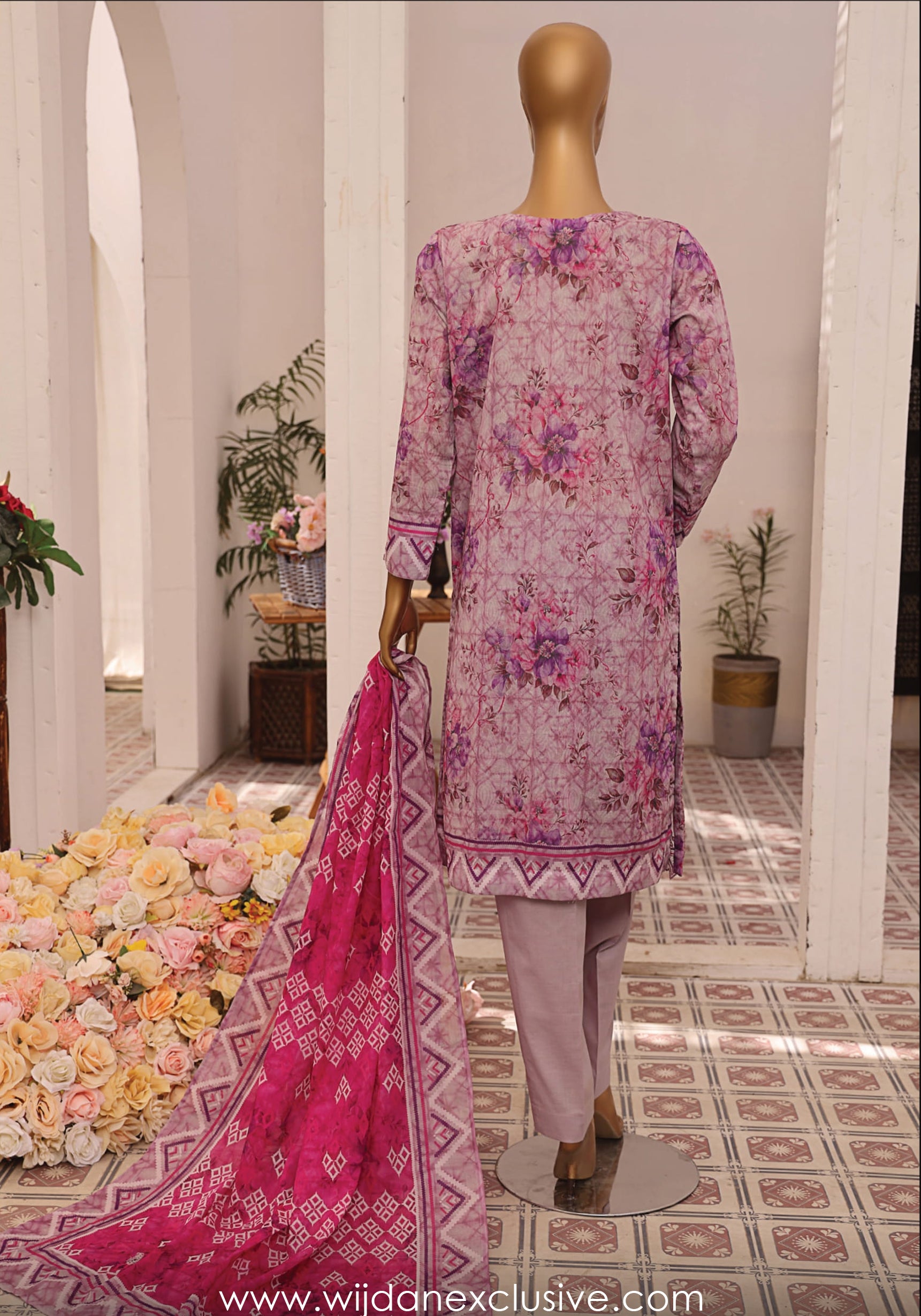 HZ Asasa Embroidered Printed Lawn Collection Vol-02 D-03