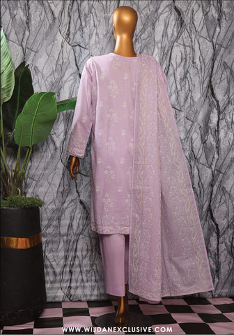 HZ Exclusive Unstitched Mid Summer Embroidered Slub Lawn - 2025 EMC-29