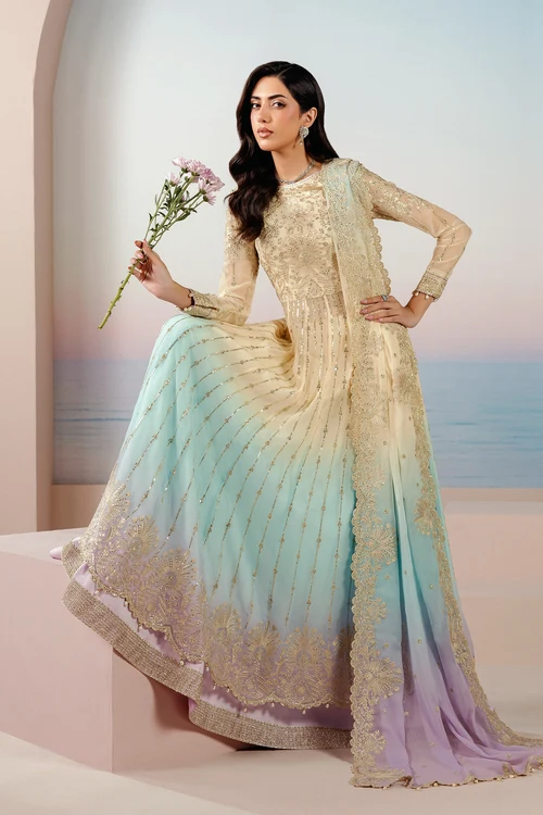 Roselle by Zarif | Unstitched Embroidered Formal Collection - 2026 (OPALINE)