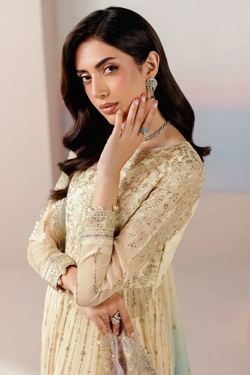 Roselle by Zarif | Unstitched Embroidered Formal Collection - 2026 (OPALINE)