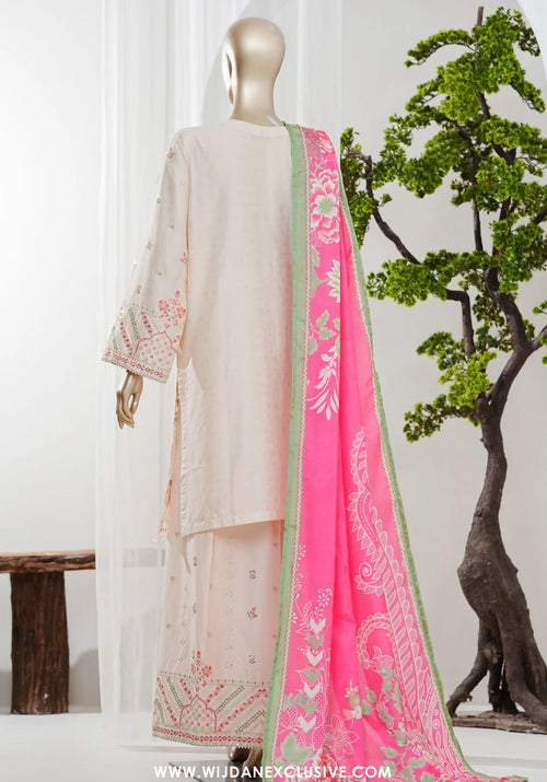 Bin Saeed Stitched 3pc Luxury Embroidered Jacquard Collection - 2026 (D-03)