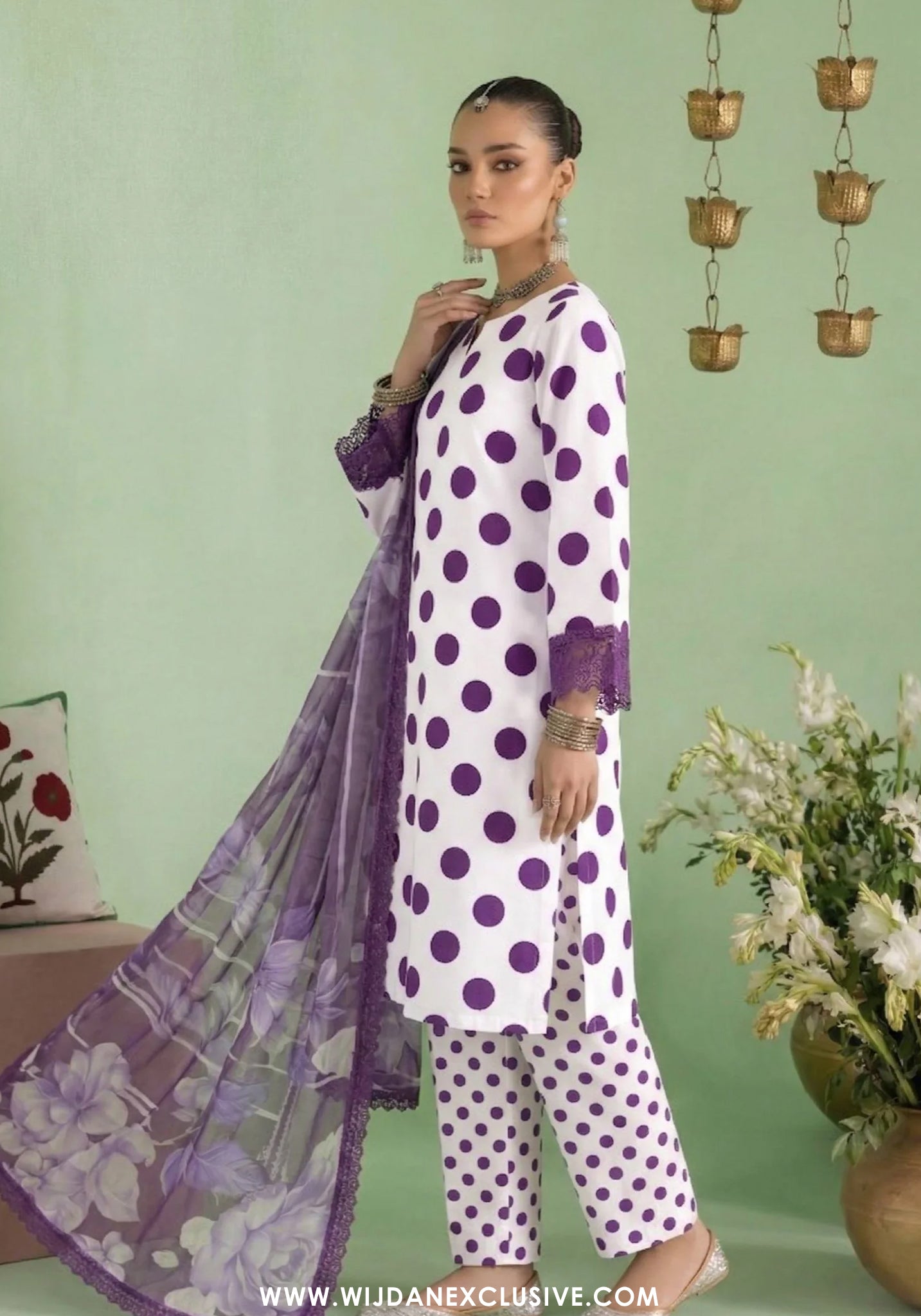 A Dots by Aalaya | Unstitched Printed Lawn Vol-02 Collection - 2026 (D-03)