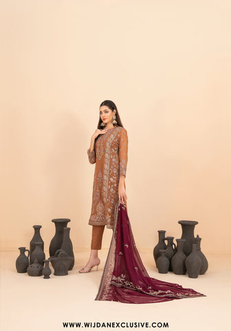 Saiyaara by Tawakkal | Semi-Stitched Fancy Embroidered Chiffon Collection - 2025 D-4227