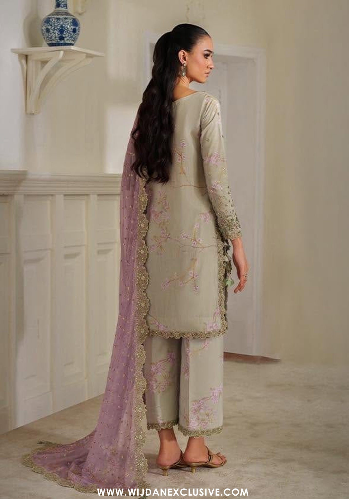 La'Royale by Wijdan | Stitched Print Formal Raw Silk Collection - 2026 (D-03)