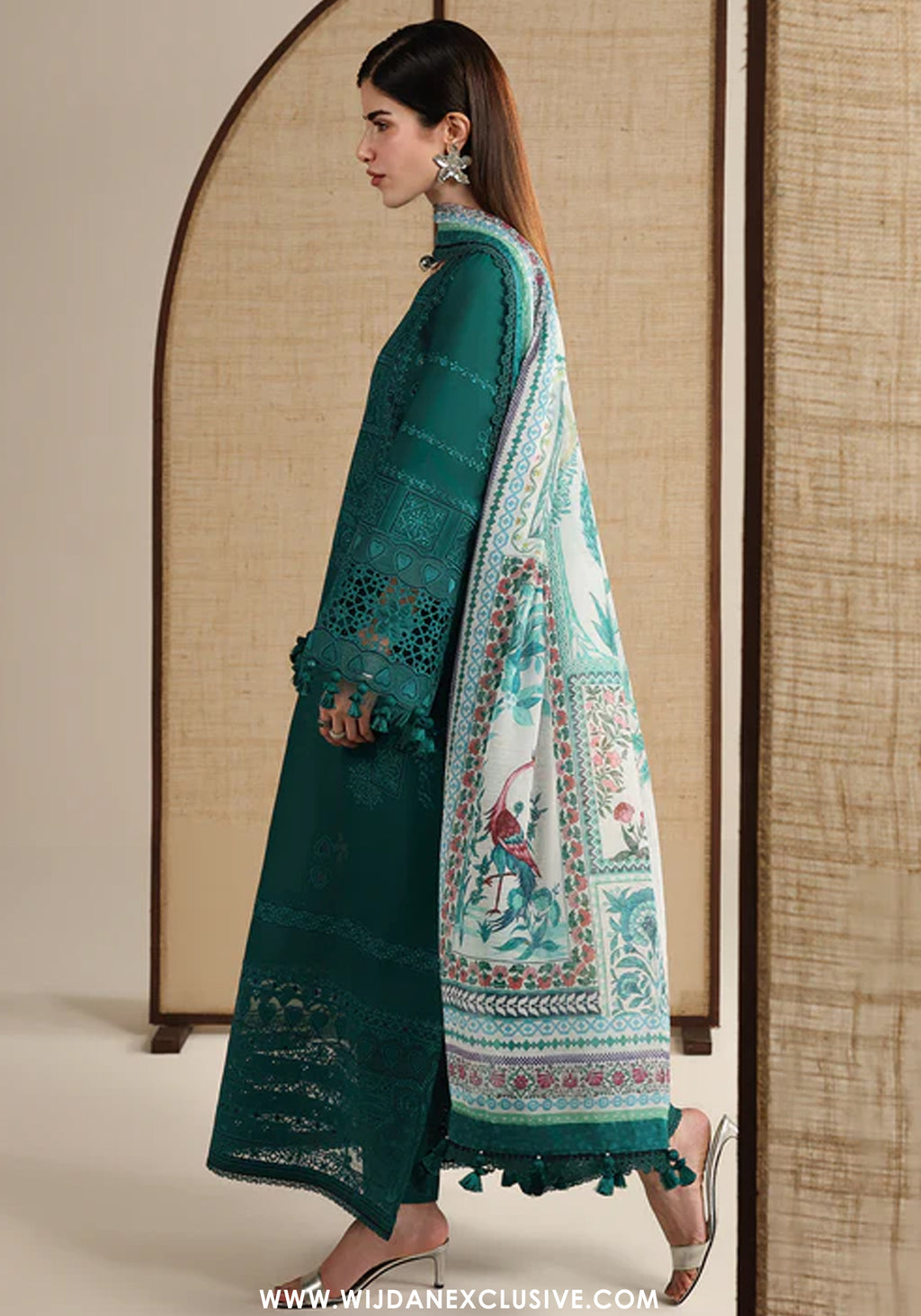 Iris by Jazmin | Unstitched Embroidered Luxury Lawn Collection - 2026 (D-03)