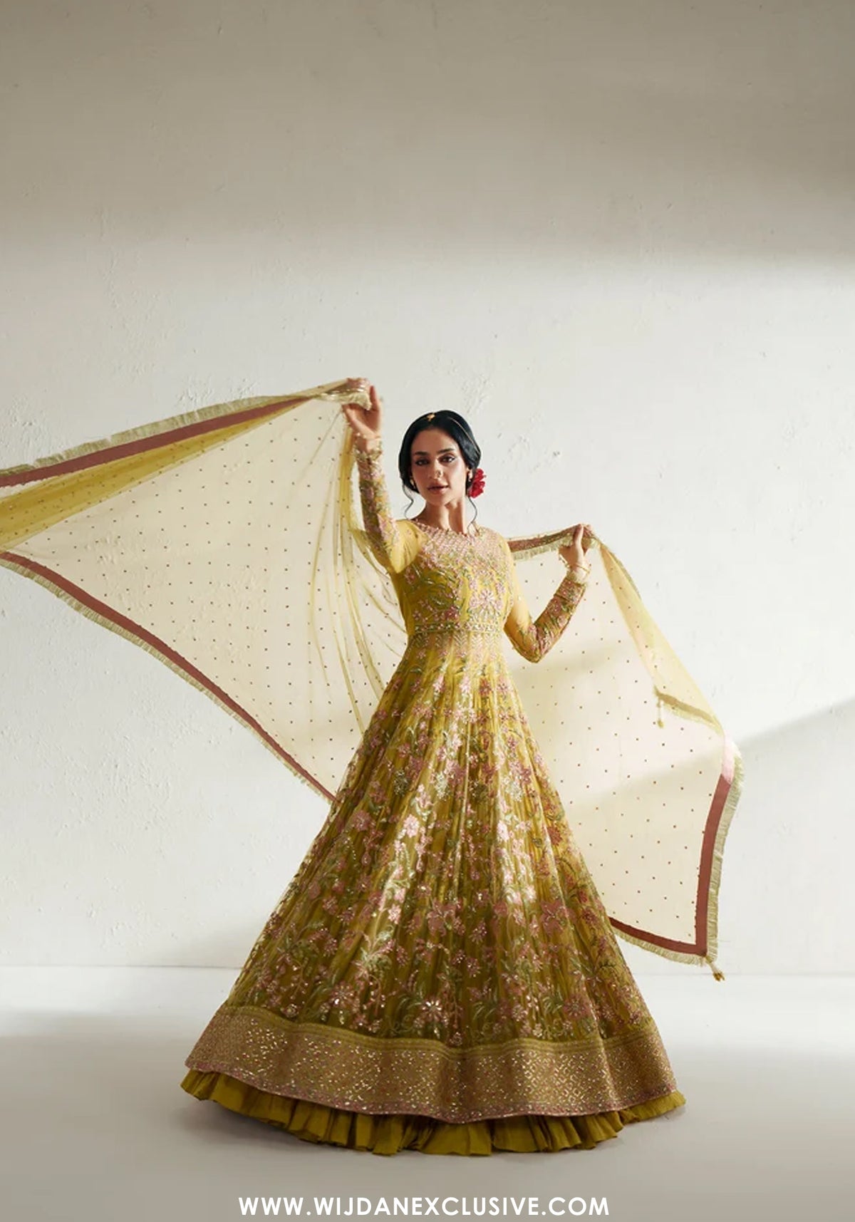 Vera Unstitched Embroidered Festive Formal Collection'26 (Marigold Mustard Pishwas Set)