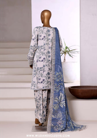 Malika by Sadabahar | Stitched Viscose Farshi Shalwar Vol-II Collection - 2025 (WHITE & BLUE)
