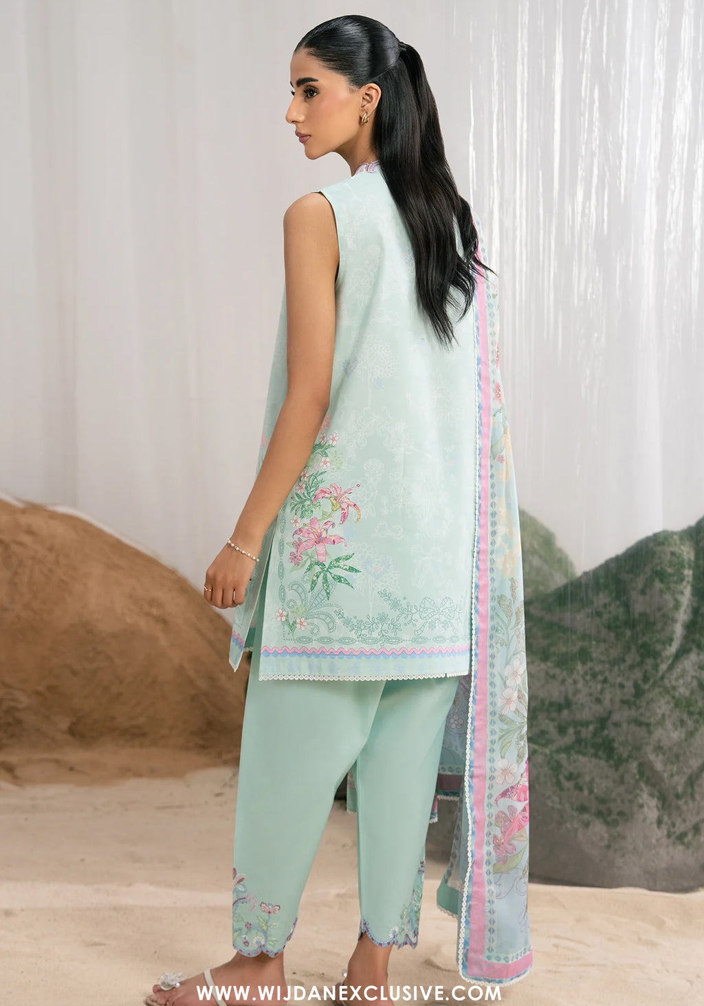 Nysa by Seran | Unstitched Printed & Embroidered Cambric Collection'26 (MENTHE)