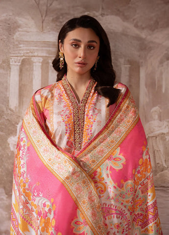 Velouré Unstitched Printed Silk Collection - 2025 by Gulaal (Blush Royale)