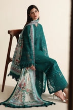 Iris by Jazmin | Unstitched Embroidered Luxury Lawn Collection - 2026 (D-03)