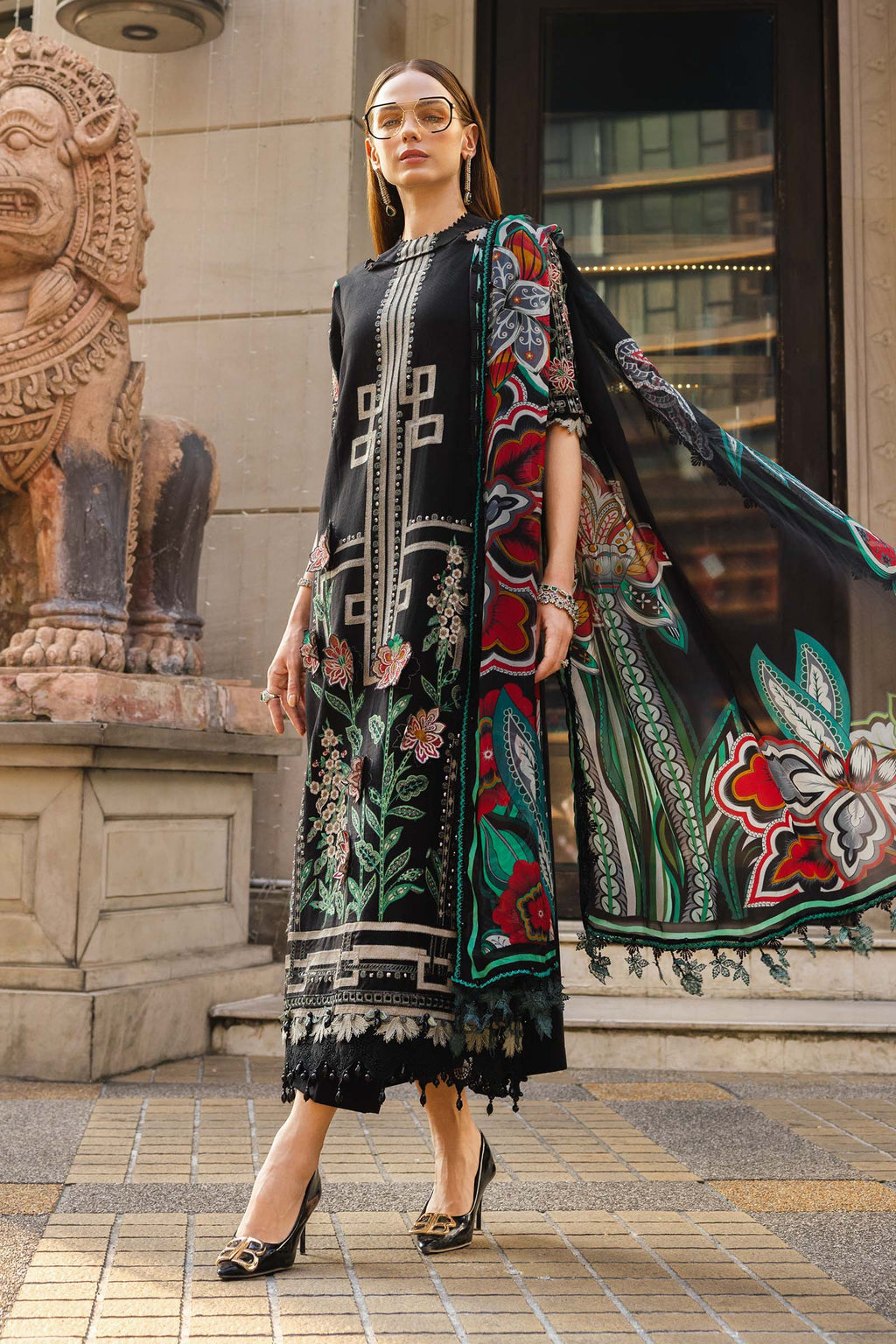 Maria.B Unstitched Embroidered Lawn Collection - 2026 (D-11)