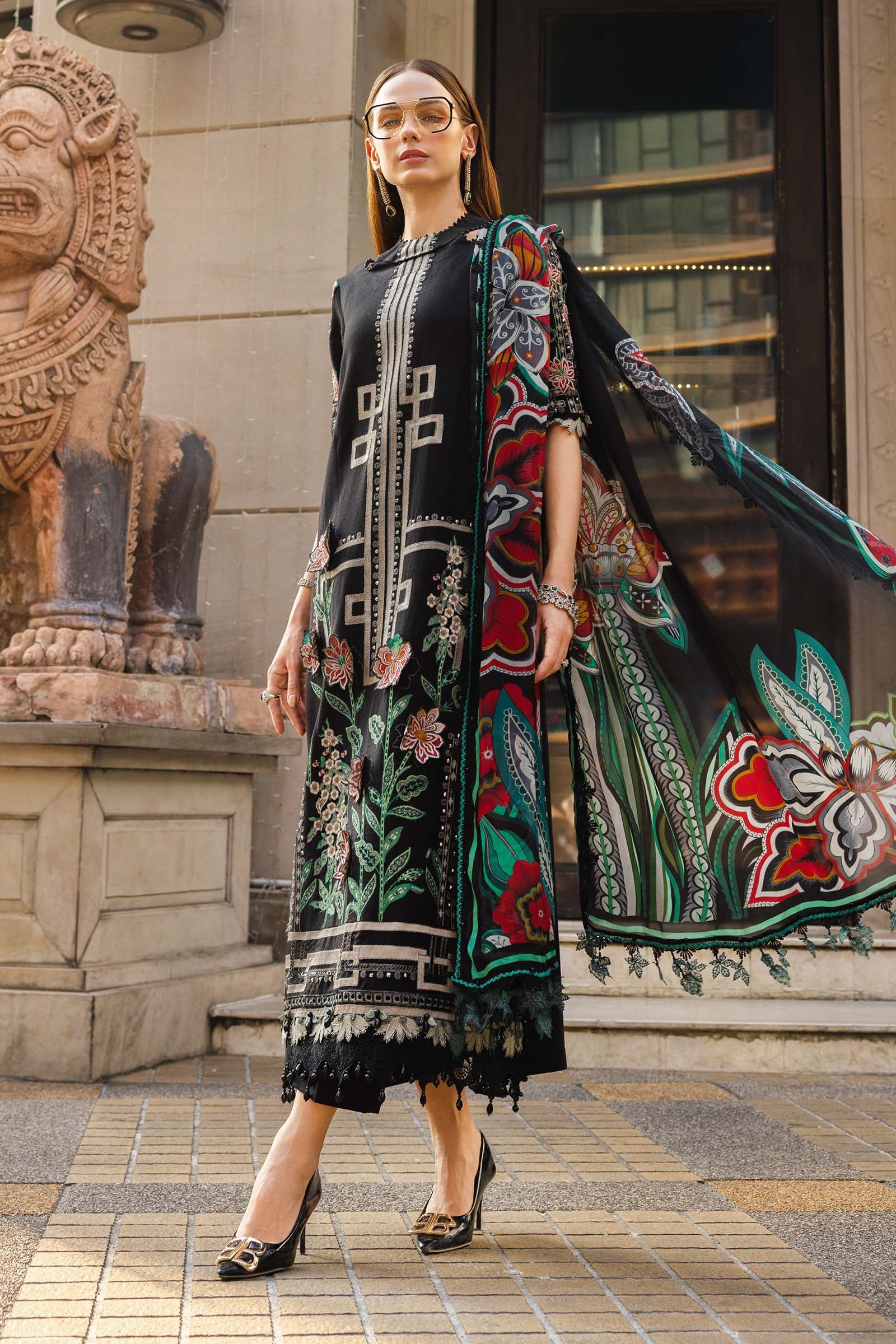 Maria.B Unstitched Embroidered Lawn Collection - 2026 (D-11)