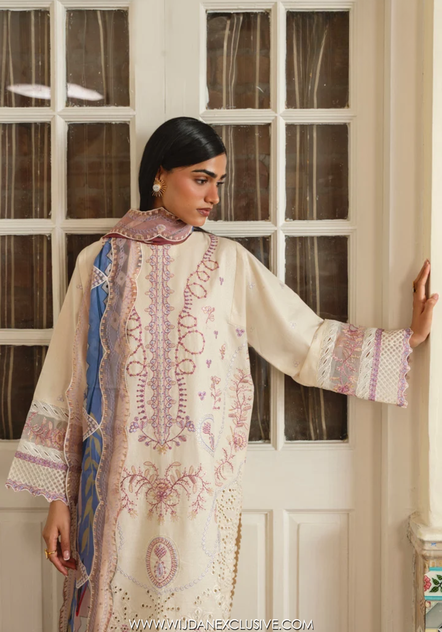 Izel by Marjjan | Unstitched Karandi Embroidered Collection - 2026 (MSK-02-A)