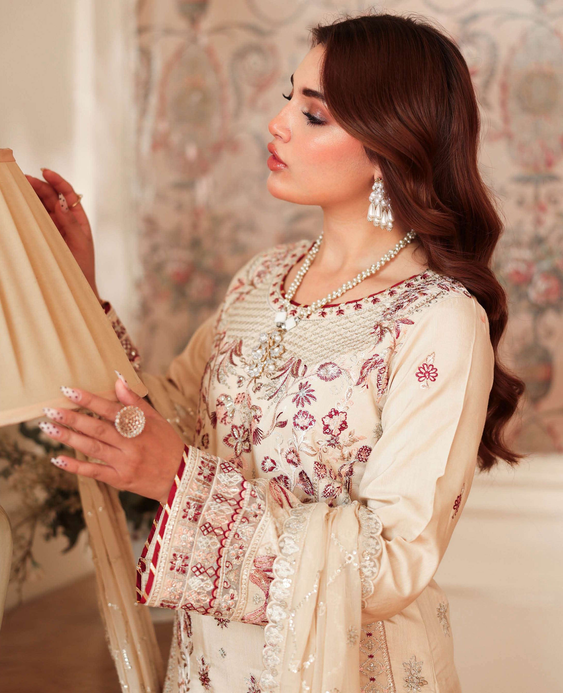 Aangan by Ramsha | Unstitched Rawsilk Vol-II Formal Collection - 2025 AA-207