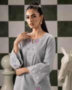 Allure by Wijdan | Stitched 2pc Embroidered Lawn Collection - 2026 (D-03)